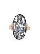 Originalus 14k rožinio aukso vintage Žirkoniai Žiedas Vintažiniai papuošalai vrc113r